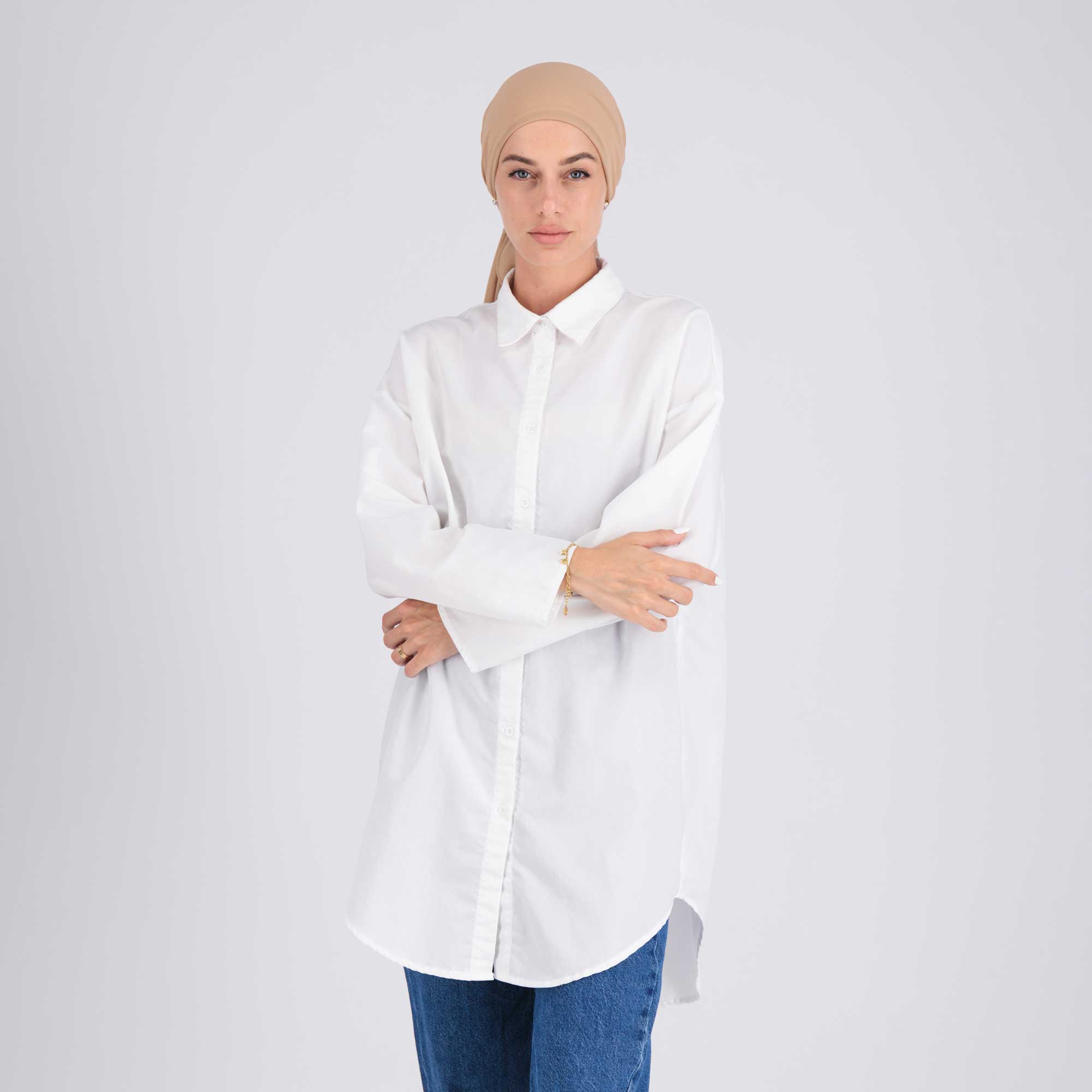Chiffon Hijab - Beige Chiffon (with Underscarf)