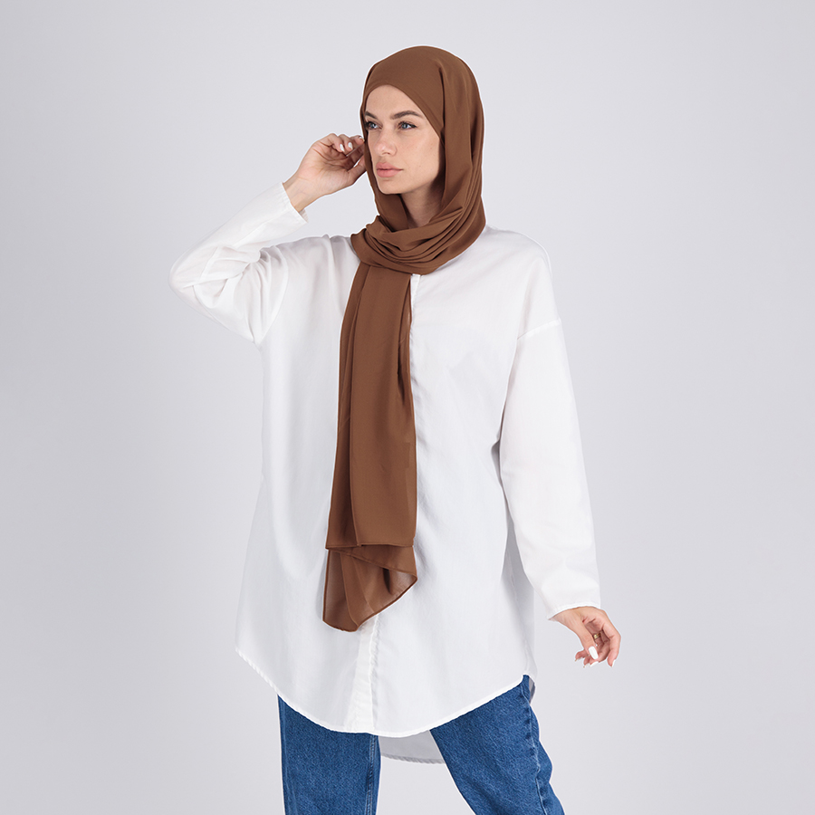 Brown Chiffon (with underscarf)