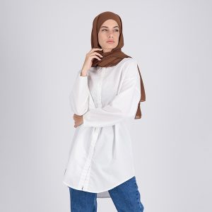 Brown chiffon (with underscarf)