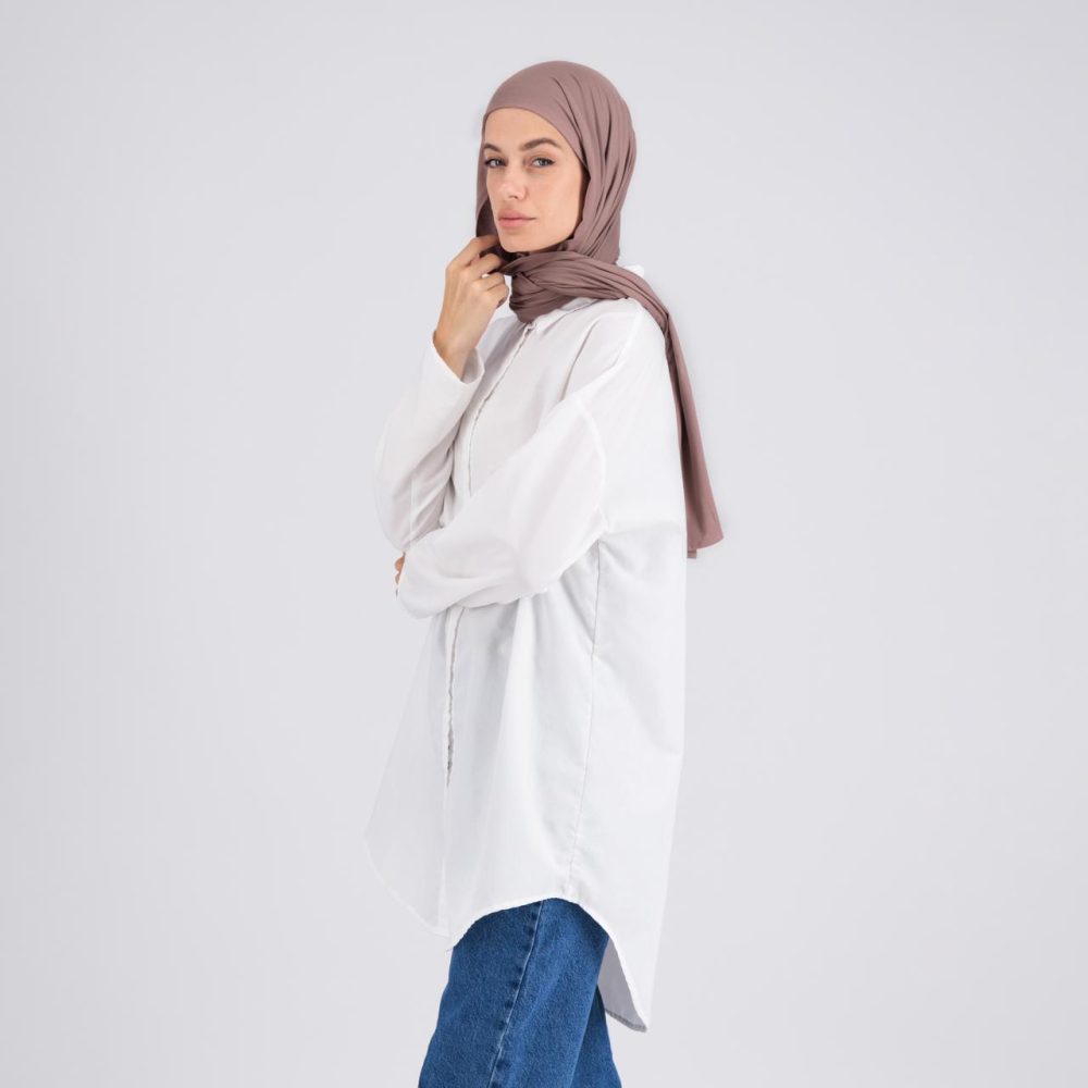 Cotton Hijab - Dark Nude Cotton (with Underscarf)