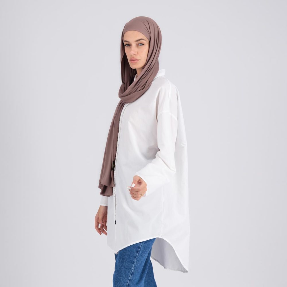 Cotton Hijab - Dark Nude Cotton (with Underscarf)