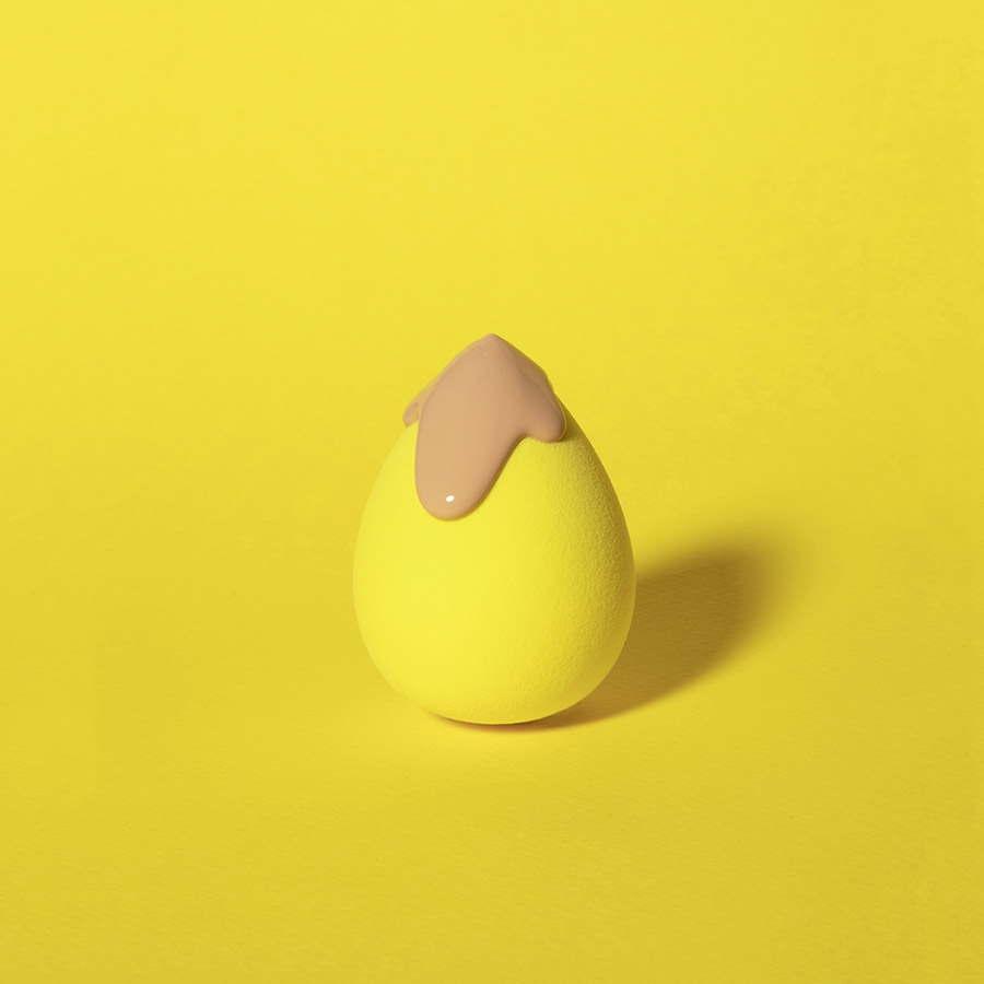 Yellow Makeup Sponge - Foundation Blender