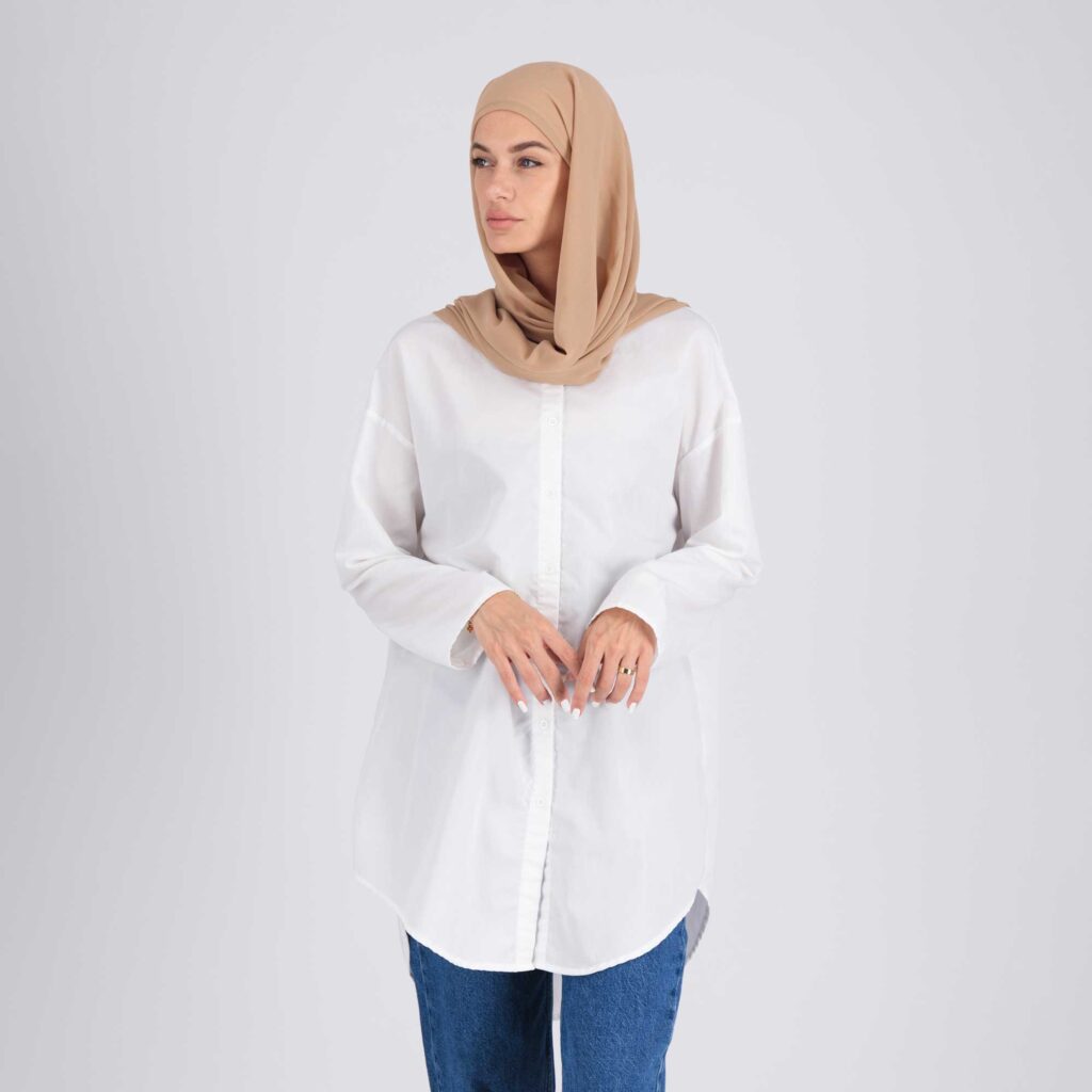 Beige chiffon (with underscarf)