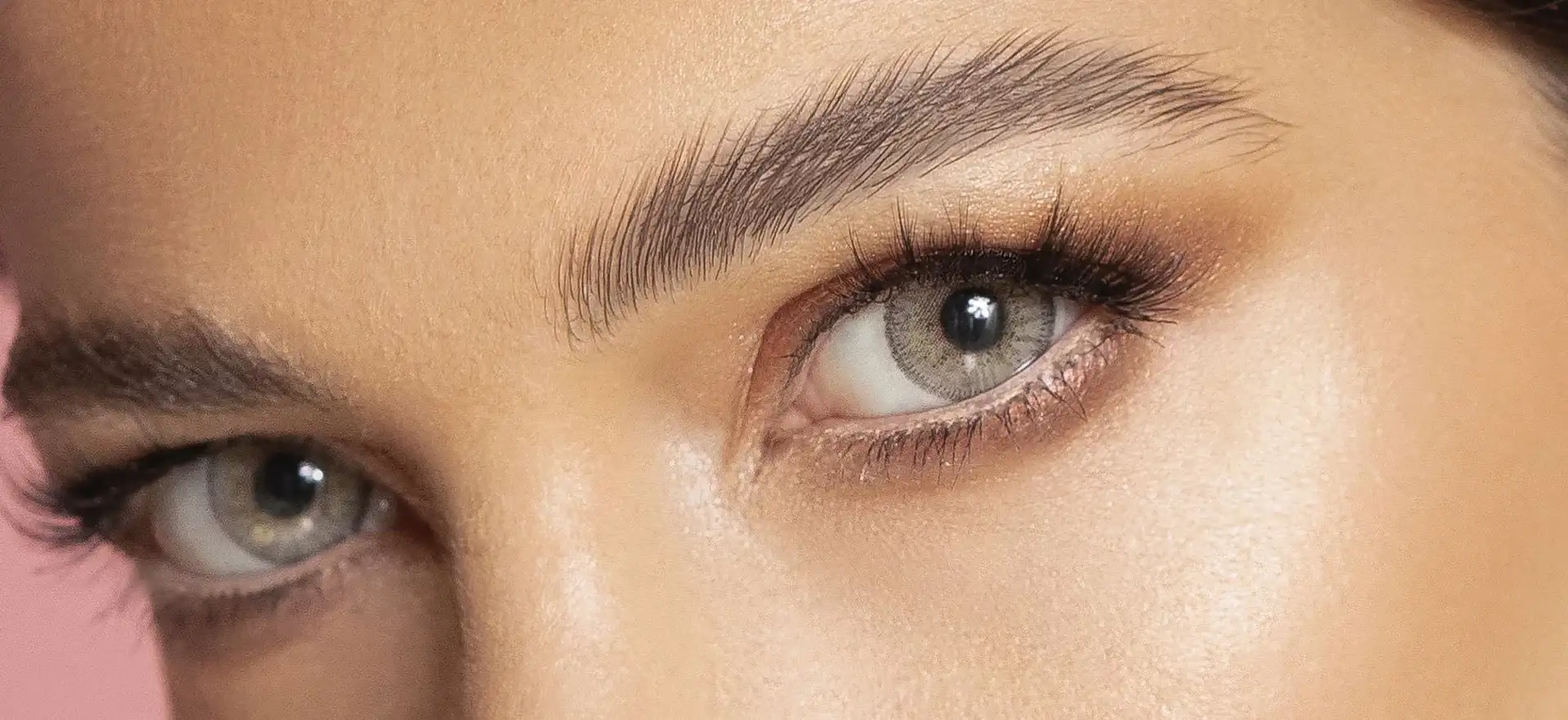 Close view of eyes wearing Gomar lenses
